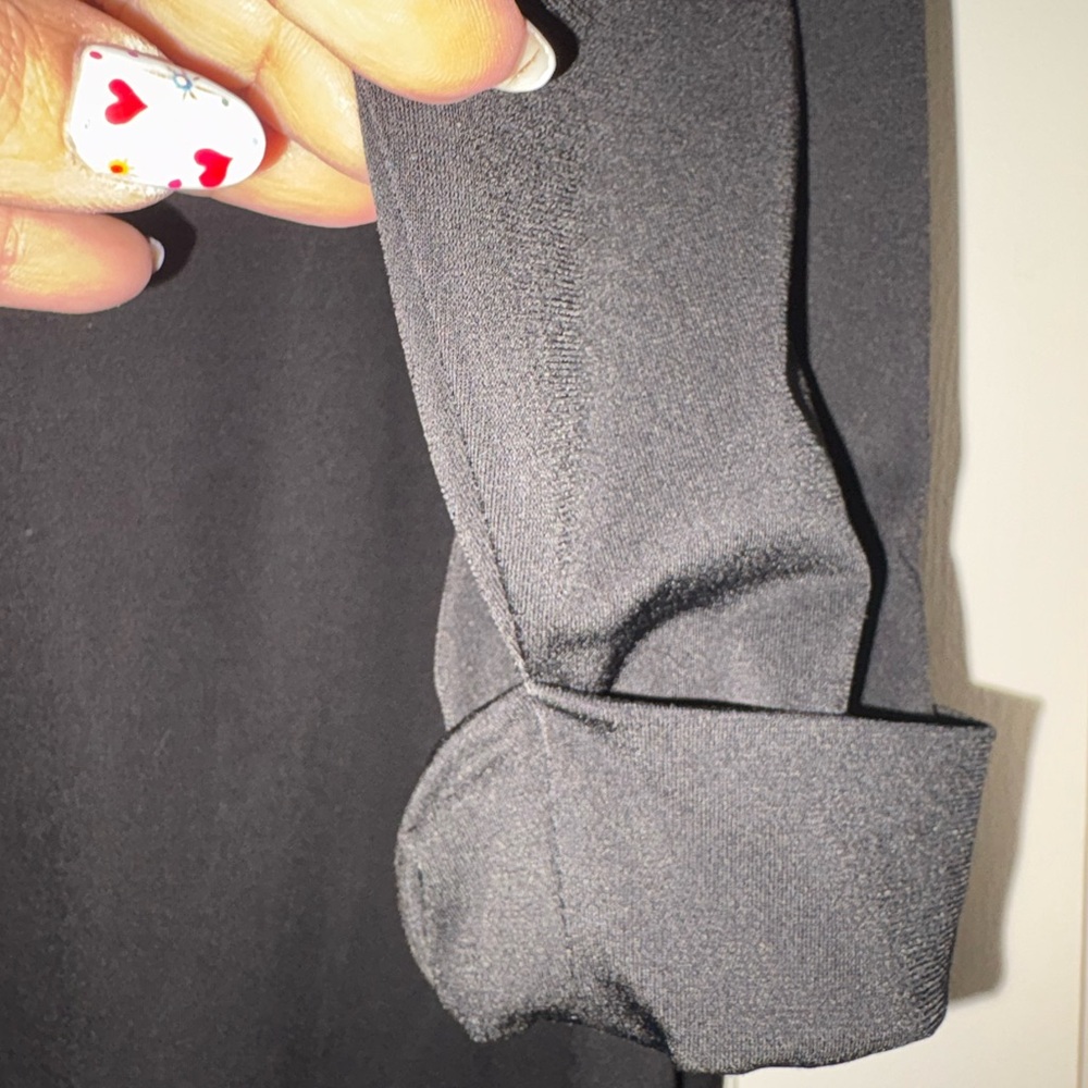 Nygard Black Women's tie WaistBlouse - Picture 7 of 8